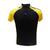 CAMISETA CICLISMO DeA COLLECTION COM FRISO ZIPPER CURTO DRY FIT - ADULTO Preto, Amarelo