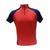 CAMISETA CICLISMO DeA COLLECTION COM FRISO ZIPPER CURTO DRY FIT - ADULTO Vermelho, Azul