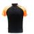 CAMISETA CICLISMO DeA COLLECTION COM FRISO ZIPPER CURTO DRY FIT - ADULTO Preto, Laranja