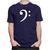 Camiseta Clave De Fa Instrumentos Camisa Notas Violão Musica Presente Azul marinho