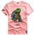 Camiseta Coleção Crazy Animals Tartaruga Maycon Shap Life Rosa claro