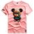 Camiseta Coleção Little Bears Urso Bad Braw Shap Life Rosa Claro