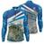 Camiseta de pesca manga longa com protetor solar UV fator 50 leve e secagem rápida Faixas