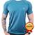 Camiseta Dry fit Academia Proteção Solar Uv50 Térmica Treino Azul ciano