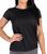 Camiseta Dry Fit Feminina 100% Poliester Academia Corrida Preto