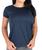 Camiseta Dry Fit Feminina 100% Poliester Academia Corrida Azul marinho