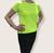 Camiseta Dry Fit Feminina Fitness 100% Poliester Academia Treino Corrida Amarelo neon