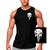 Camiseta Dry Fit Original Masculina Caveira Bope Muscle Fit Regata justiceiro fantasma, Preto