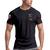 Camiseta Dry Fit Original Masculina Caveira Muscle Fit Soldado americano, Preto