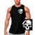 Camiseta Dry Fit Original Masculina Caveira Muscle Fit Regata caveira veteran, Preto