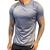 Camiseta Dry Fit Plus Size Masculina Academia Treinos Esporte Prata