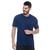 Camiseta DryFit Masculina de Academia Justa Apertada Modelagem SlimFit Para Esportes Corrida 100%Poliester Azul, Marinho