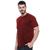 Camiseta DryFit Masculina de Academia Justa Apertada Modelagem SlimFit Para Esportes Corrida 100%Poliester Vinho