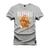 Camiseta Especial Plus Size Premium Estampada Blessed Urso Cinza