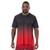 Camiseta Esportiva Masculina Gola Careca com Estampa Degradê Elite Vermelho, Preto