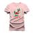 Camiseta Estampada 100% Algodão Unissex T-shirt Confortável Café V C Y Rosa