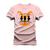 Camiseta Estampada 100% Algodão Unissex T-shirt Confortável Faroeste Rosa
