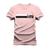 Camiseta Estampada 100% Algodão Unissex T-shirt Confortável V C Y Casual Rosa