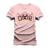 Camiseta Estampada 100% Algodão Unissex T-shirt Confortável Wild West Rosa