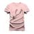 Camiseta Estampada Algodão Confortável T-Shirt Carrinho Rosa
