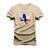 Camiseta Estampada Algodão Confortável T-Shirt Made In Texas Bege
