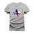 Camiseta Estampada Algodão Confortável T-Shirt Made In Texas Cinza