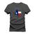 Camiseta Estampada Algodão Confortável T-Shirt Made In Texas Grafite