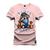Camiseta Estampada Malha Premium T-Shirt Block Baby Rosa