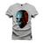 Camiseta Estampada Malha Premium T-Shirt Caveira Rether Cinza