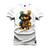 Camiseta Estampada Malha Premium T-Shirt Urso Blindado Branco