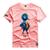 Camiseta Estampada Paval Alex Jaqueta de Couro Shap Life Rosa claro