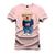 Camiseta Estampada Premium Tamanho Especial Urso Bem Vestido Rosa