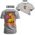 Camiseta Estampada T-Shirt Unissex Premium Urso Fogão Fire Cabuloso Frente e Costas Cinza