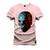 Camiseta Estampada Tamanho Grande Plus Size Caveira Rether Rosa