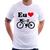 Camiseta Eu Amo Bicicleta - Foca na Moda Branco