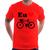 Camiseta Eu Amo Bicicleta - Foca na Moda Vermelho