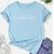 Camiseta Feminina Baby Look Beatiful Soul algodão Fio 30.1 penteado Azul claro