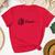 camiseta Feminina Baby Look Blessed algodão Gola rodonda Vermelho