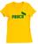 Camiseta Feminina Baby Look Porco Linha Copa do Mundo 2022 Amarelo