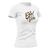 Camiseta Feminina Babylook de Algodão Gola Redonda Estilo Casual Confortavel Estampada Branco good vibes