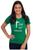 Camiseta Feminina Básica Evangélica Algodão Não Envergonho Verde