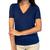 Camiseta Feminina  Básica m/c Decote V Azul