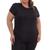 Camiseta Feminina Dry Fit Plus Size Poliester Academia Preto