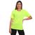 Camiseta Feminina Dry Manga Curta Proteção UV Slim Fit Básica Camisa Blusa Academia Treino Fitness Esporte Amarelo