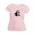 Camiseta Feminina Estampa No Pain No Gain Confortável Casual Rosa