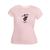 Camiseta Feminina Estampa Skate Capacete Casual Confortável Rosa