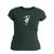 Camiseta Feminina Estampa Skate Capacete Casual Confortável Verde