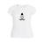 Camiseta Feminina Estampada Skate Board Confortável Casual Branco