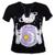 Camiseta Feminina Estampada T-shirt Blusa babylook  Mística Preto