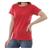 Camiseta Feminina Masculina Básica 100% Algodão Vermelho